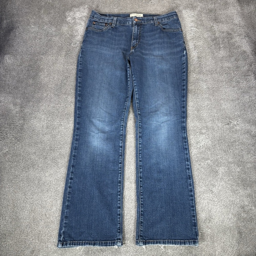 Levis 550 Jeans Womens 12 Short‎ Relaxed Bootcut Blue Denem Stretch Western Y2K